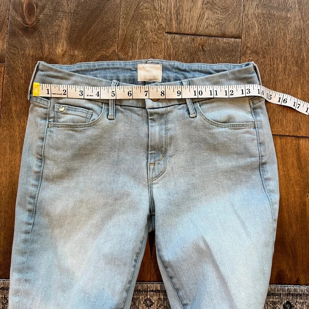 MOTHER X candice women’s The Looker ankle fray in Angel with 100 wings size 27